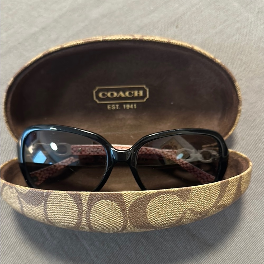 Coach Black Classic Oval Sunglasses